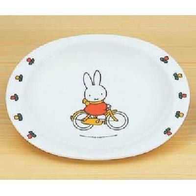 M-1304C 【関東プラスチック】 子供食器 ミッフィー miffy's bicycle 小判皿 miffybicycle