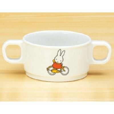 M-1330C 【関東プラスチック】 子供食器 ミッフィー miffy's bicycle 両手付カップ miffybicycle