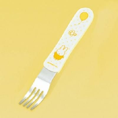 M-1409DM 【関東プラスチック】 子供食器 ミッフィー dots miffy フォーク イエロー dotsmiffy
