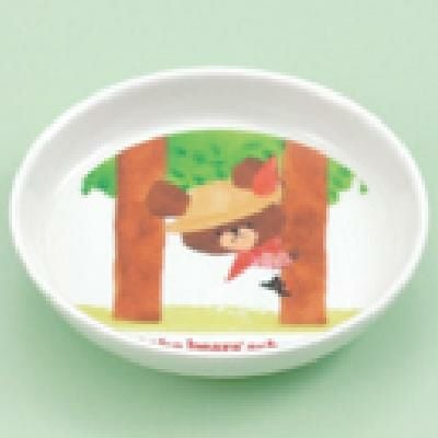 M-8J 【関東プラスチック】 子供食器 くまのがっこう 小皿 くまのがっこう