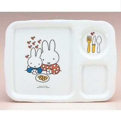 CM-128 【関東プラスチック】 子供食器 ミッフィー miffy 角ランチ皿 miffy
