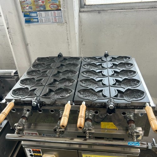 業界最長1年保証】【中古】たい焼き器 幅670×奥行600×高さ200 LPG
