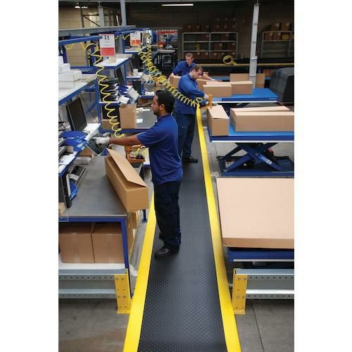 NOTRA× 疲労軽減マット バブルソフトレッド ブラック＆イエロー 600×910