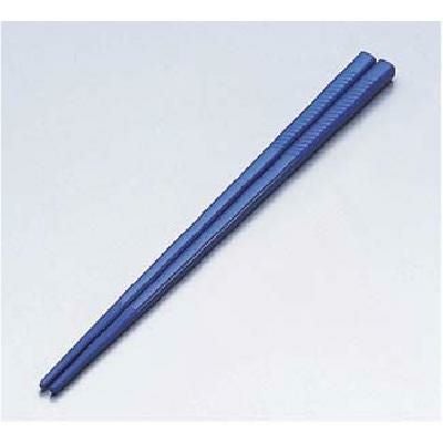 19.5cm彫刻入箸(すべり止め) ブルー