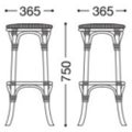 洋風椅子 MORITIUS STOOL 2　モリシャススツール2 CHERRY(チェリー)