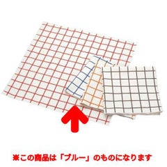 EBM キャンパス厚手 チェックナフキン ブルー 450×450