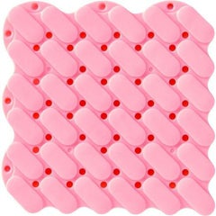 TRUSCO 抗菌・防炎ジョイントスノコ 素足用 ピンク