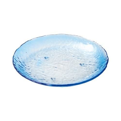 トライタン 丸皿(大)クリアブルー