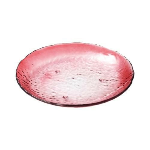 トライタン 丸皿(大)クリアレッド