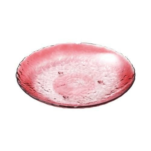 トライタン 丸皿(中)クリアレッド