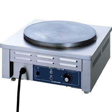 業務用/新品】【ニチワ】電気クレープ焼器 1連 CM-410 幅450×奥行450 