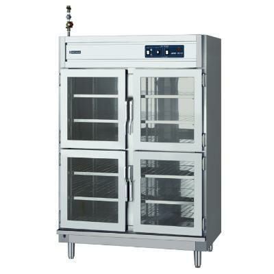 電気温蔵庫(ガラス入り2段片面扉) 幅1200×奥行750×高さ1800mm