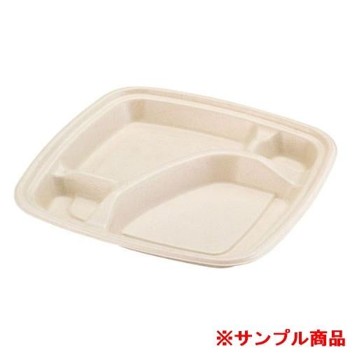 【サンプル】パックスタイル バガス容器 BB弁当 N23-23A ラミ 1枚