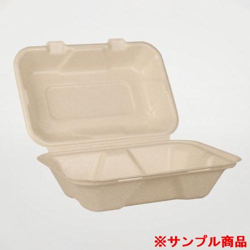 【サンプル】パックスタイル バガス容器 BBランチ 220-150 ラミ 1枚