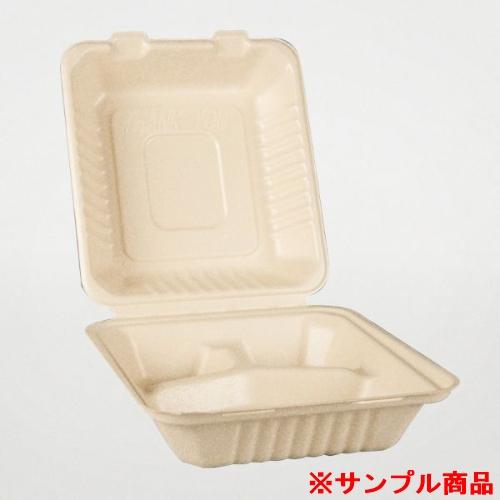 【サンプル】パックスタイル バガス容器 BBランチ 200-220-3 ラミ 1枚