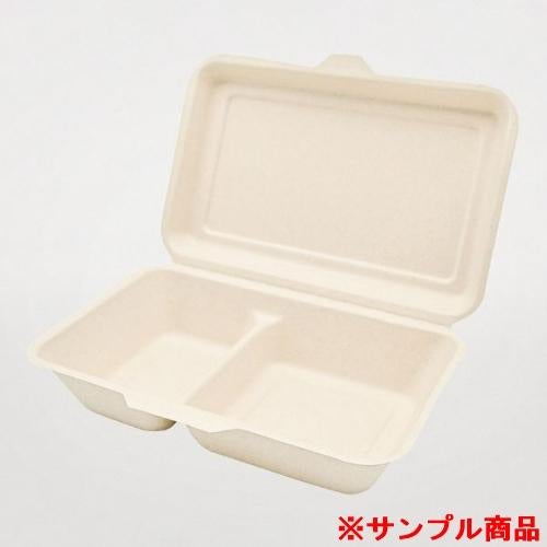 【サンプル】パックスタイル バガス容器 WBランチ 240-150-2 ラミ 1枚