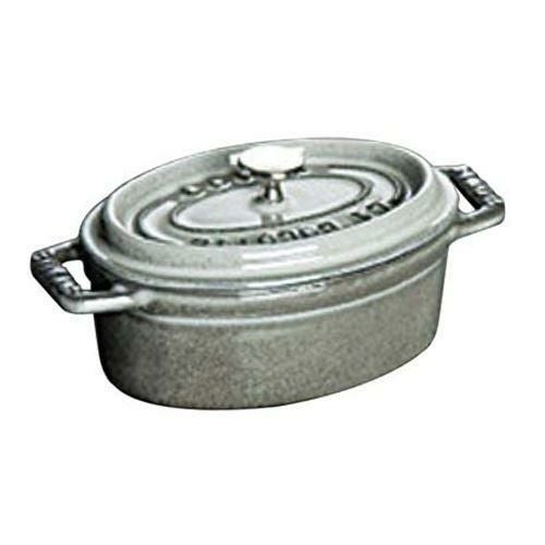 美品です　STAUB ストウブ　15㎝　楕円形　ピコココット　グレー 家庭用】ストウブ ピコ・ココット楕円 15cm グレー 1101518 /業務用