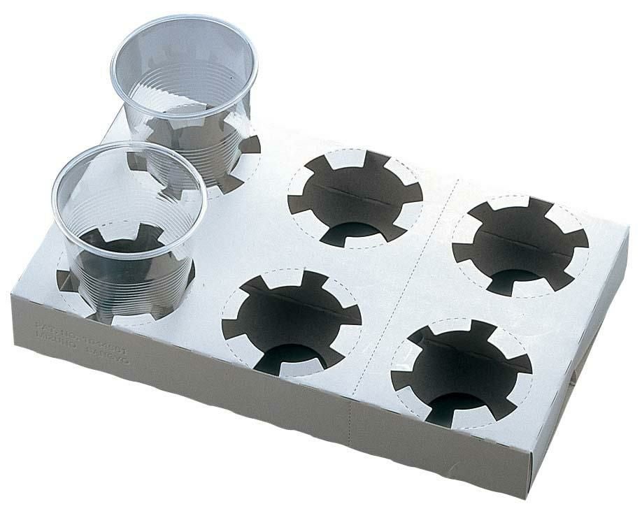 紙製 カップホルダー(25枚入)01252 6ヶ入 白