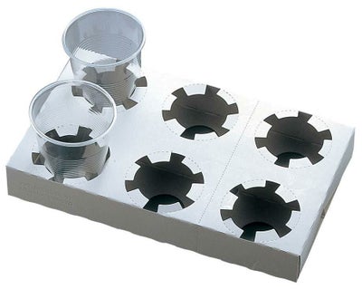 紙製 カップホルダー(25枚入)01252 6ヶ入 白