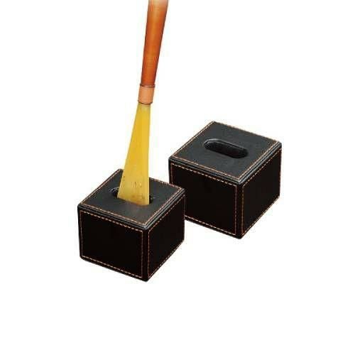 合皮製靴べらスタンド CBS-3/ブラック/オレンジステッチ