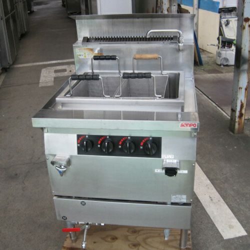 中古】うどん釜 三宝ステンレス SUB-65S 幅650×奥行600×高さ800 【送料