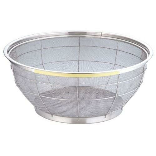 【TKG】TKG ステンレス NEWマンモス カラー 浅型ざる 50cm イエロー /9-0267-0451