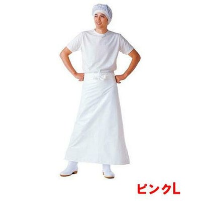 マイティクロス エプロン 腰下 E-1002-4 ピンク L