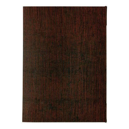 漆仕上げ風メニューブック(A4) ウルシ-101/茶