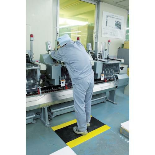 MISM 快適クッションマット 6090 黒/黄