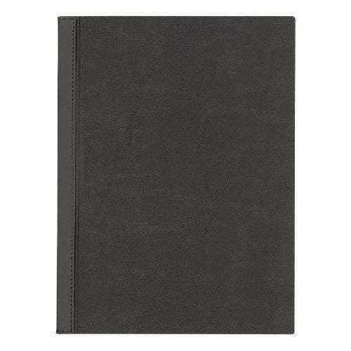 インフォ&メニューブック(背表紙合皮) スリムB-LU/黒