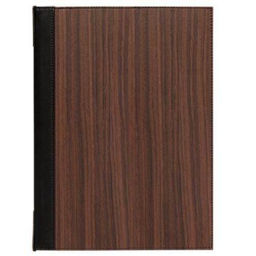 メニューブック(A4) TPE-301/木目調:茶