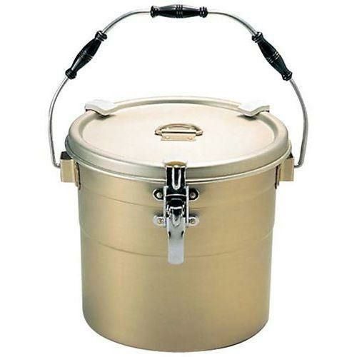 しゅう酸アルマイト 丸型二重食缶(クリップ付)239 12L φ280×H252