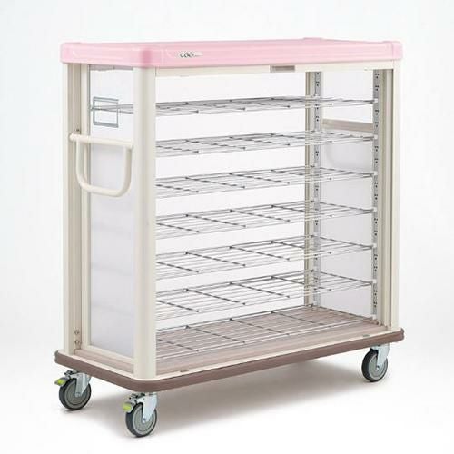 ERECTA（エレクター） 常温配膳車 配膳車cooシリーズ シャッター式ハーフタイプ デラックスモデル組立式 /膳数：27/