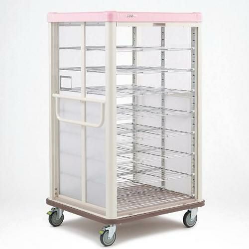 ERECTA(エレクター) 常温配膳車 配膳車cooシリーズ シャッター式スリムタイプ 組立式 /膳数：28