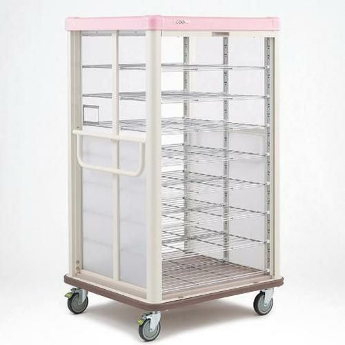 ERECTA(エレクター) 常温配膳車 配膳車cooシリーズ シャッター式スリムタイプ デラックスモデル組立式 /膳数：36