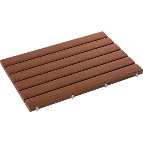 テラモト 抗菌安全スノコ（完成品）600×1800mm 茶