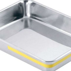 TKGステンレス カラーライン角バット 10枚取 イエロー