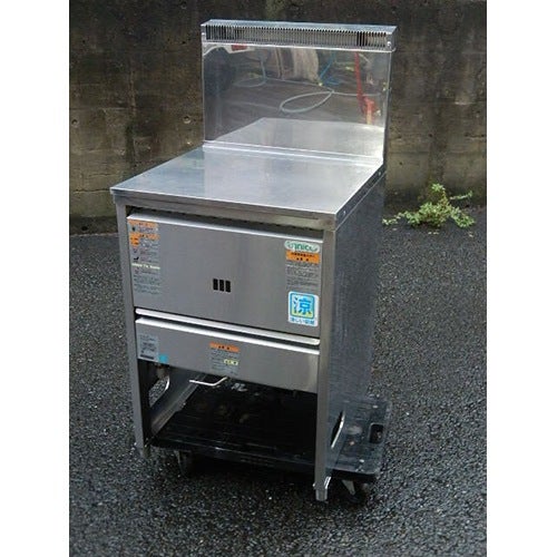中古】一槽ガスフライヤー コメットカトウ CF3-GA13-L12 幅350×奥行600