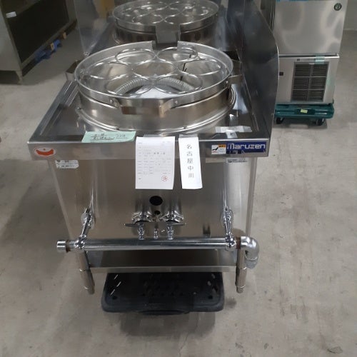 業界最長1年保証】【中古】ガス式ゆで麺機 丸槽 マルゼン MRS-171E 幅