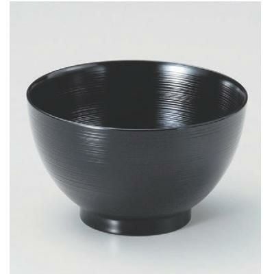 刷毛目汁椀 黒