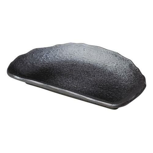盛皿 黒吹 半月7.0皿/宴会単品