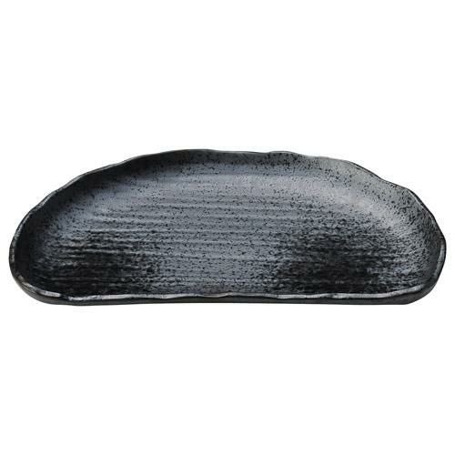 盛皿 【黒油滴 半月7.0皿】 幅209×奥行132×高さ27(mm)