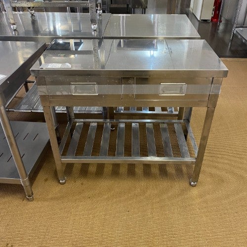 中古】作業台 引出し付き 幅900×奥行450×高さ800 【送料別途見積