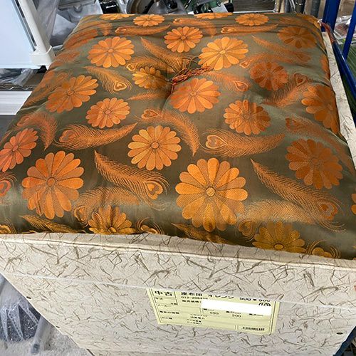 中古】座布団 オレンジ 幅500×奥行500 【送料別途見積】【業務用