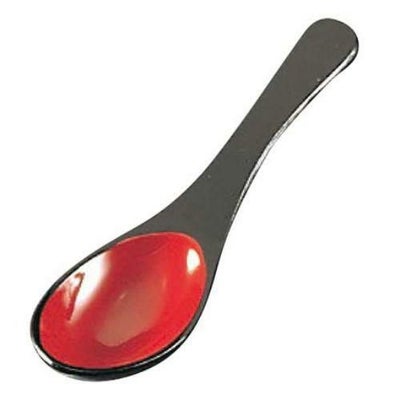 メラミン 和風塗り レンゲスプーン 黒内朱