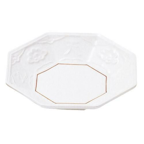 小皿 朱金彩 八角高麗
