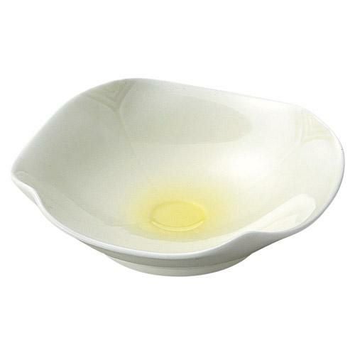 小鉢 黄磁 四方押小鉢