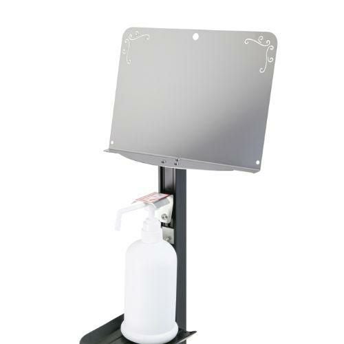 足踏式消毒液スタンド メッセージボード付(ステンレス製) ダークブロンズ(BKC)/送料無料