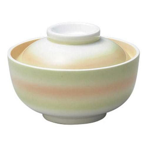 煮物碗 二色吹(若草オレンジ) 円菓子碗