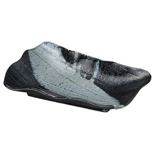 【飲食店定番】角皿 しそで青流 角浅鉢/宴会単品